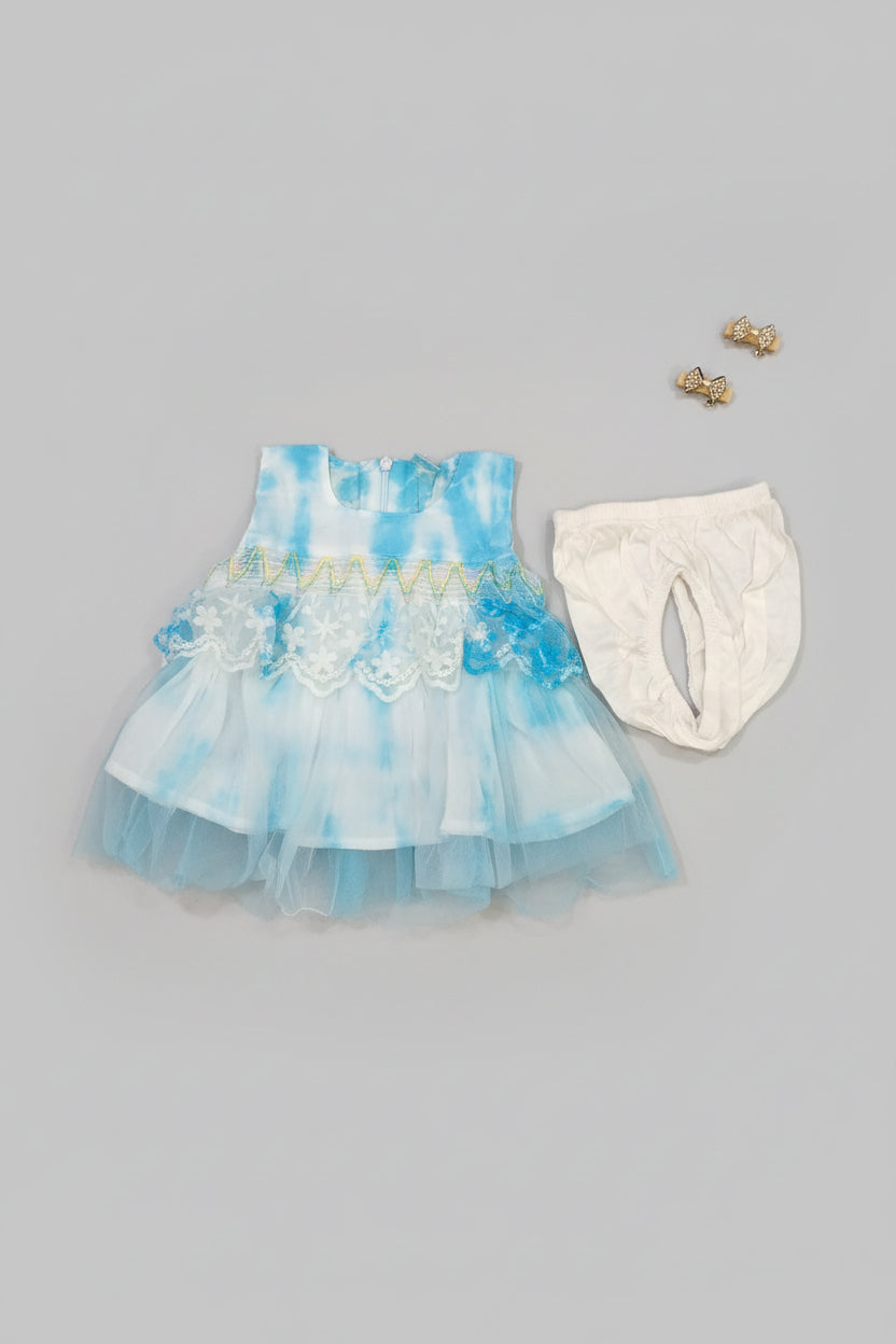 Girls Net Party Dress Set with Bloomers 0081