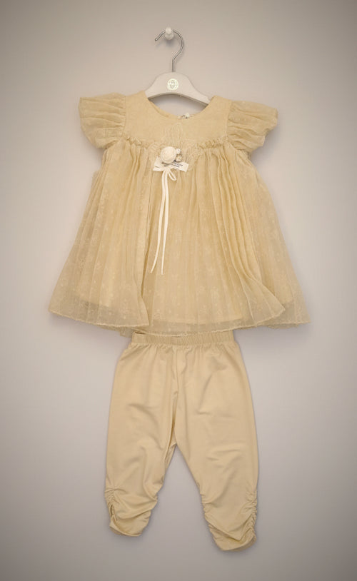 Baby Girls Lace Party Dress with Matching Bloomers – Handmade Floral Tulle Outfit.203