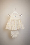 Baby Girls Floral Party Dress Set with Matching Bloomer 75