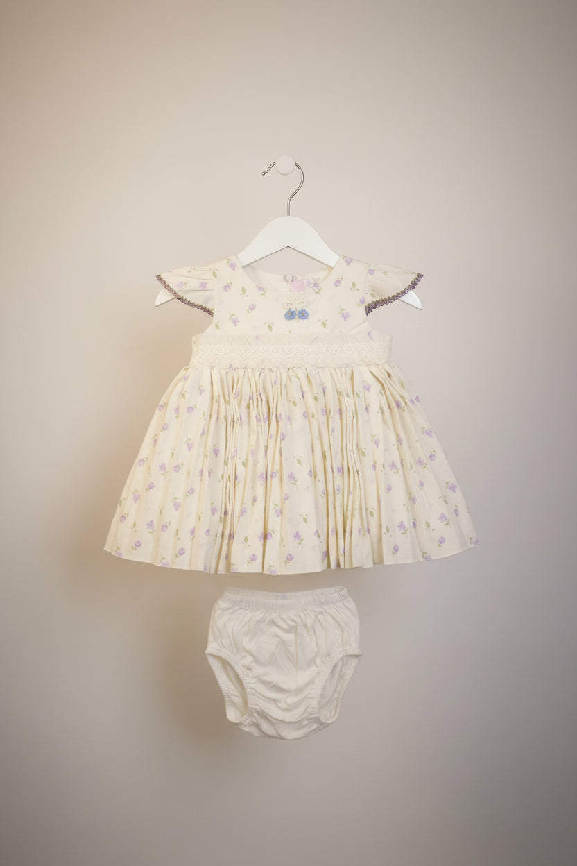 Baby Girls Floral Party Dress Set with Matching Bloomer 75