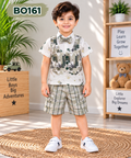 Little Gentleman Tropical Waistcoat & Shorts Set BO161