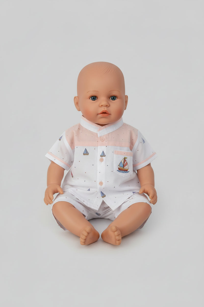 Kids Nautical Sailboat Summer Shirt & Shorts Set 84