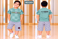 Boys Urban Fashion Check Graphic T-Shirt & Printed Shorts Set – BO269