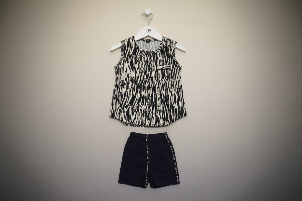 Boys Girls Sleeveless Printed Nima Top & Shorts Set 95