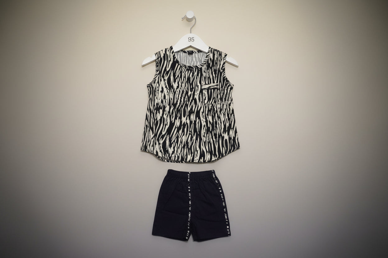 Boys Girls Sleeveless Printed Nima Top & Shorts Set 95