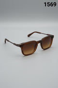 Classic Matte Brown Square Frame Sunglasses 1569