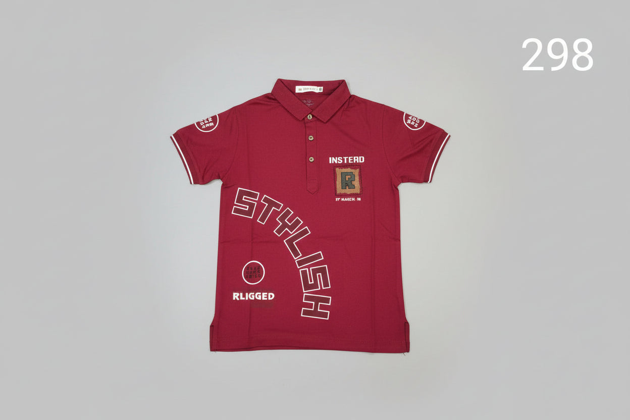 Boys Print Polo T-Shirt 298