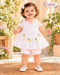Baby Girls Embroidered Nima & Shorts Set-GD47