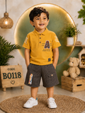 Boys Stylish Polo T-Shirt & Shorts Set – BO118
