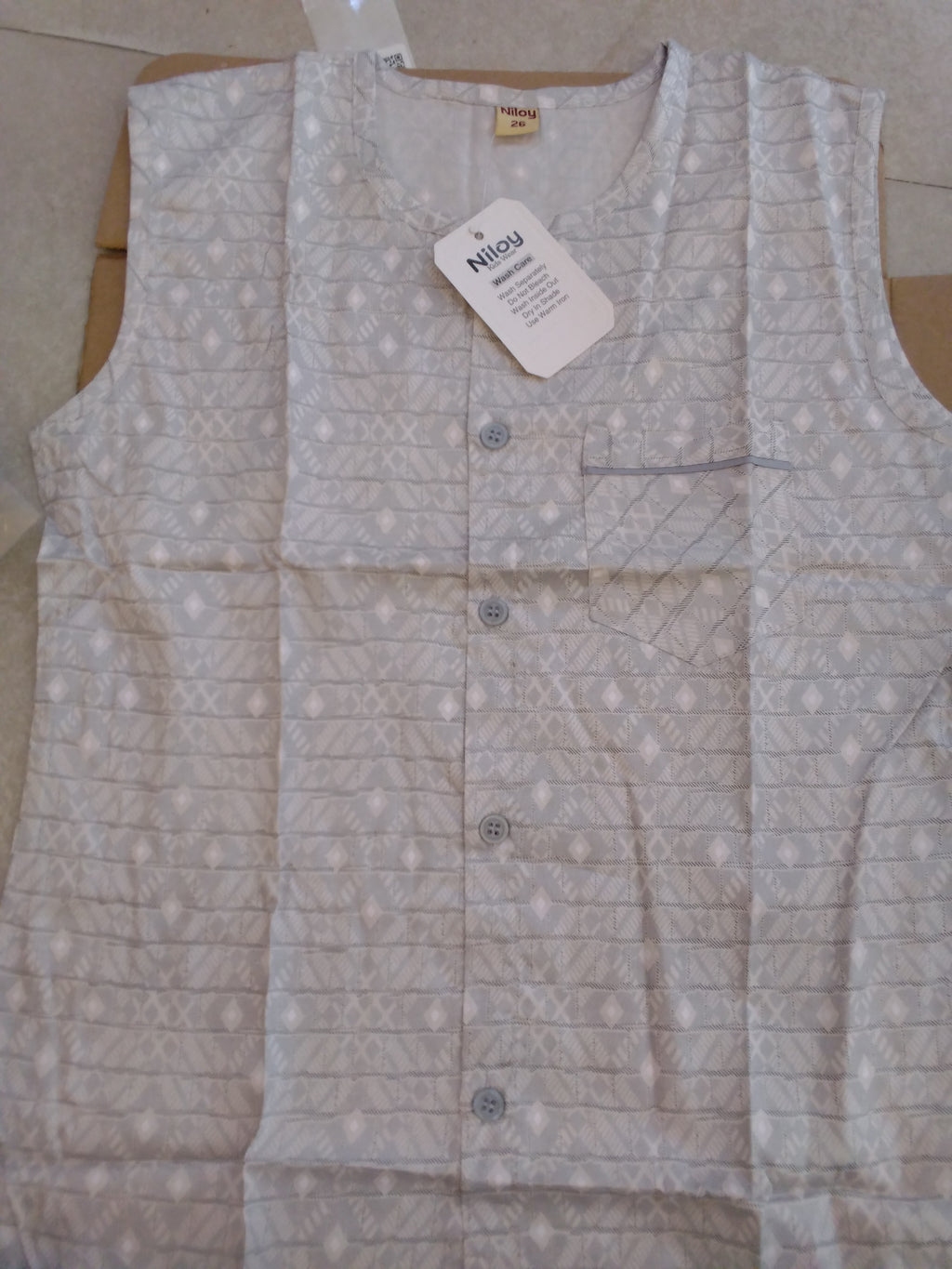 Boys Classic Diamond Pattern Ethnic Waistcoat 174