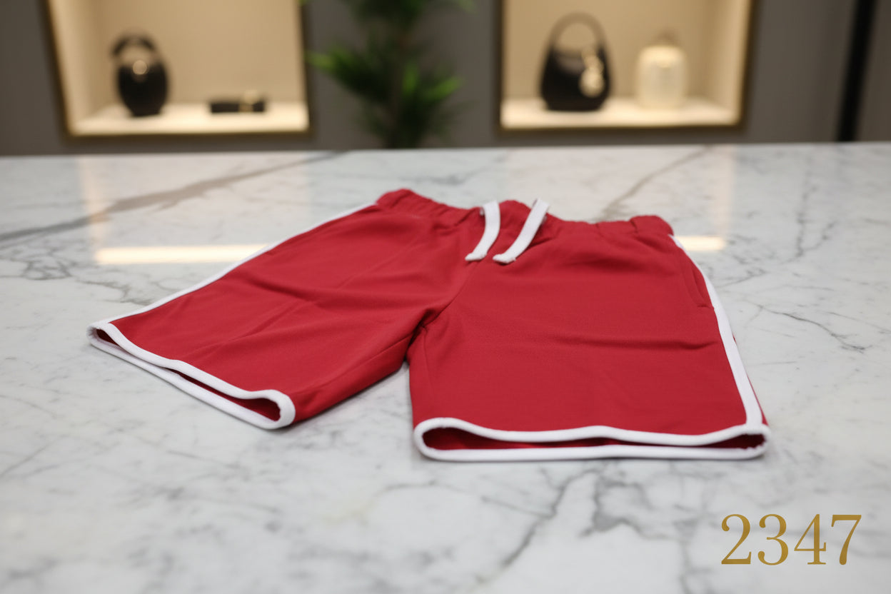 Men’s Charcoal Casual Knit Shorts with Drawstring 2347