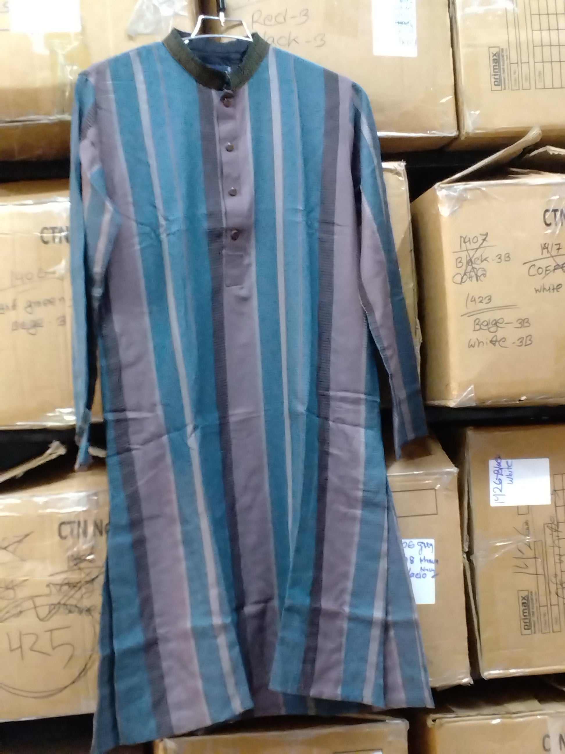 Gatsby Mens Panjabi SL 06_ Navy SHAI  4052