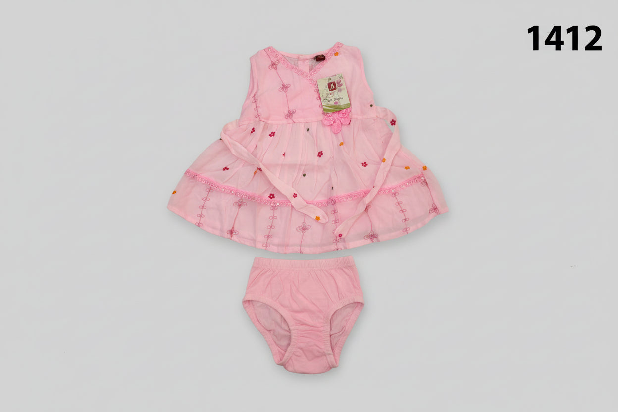 Baby Girls Floral Dress with Bloomer Set 1412