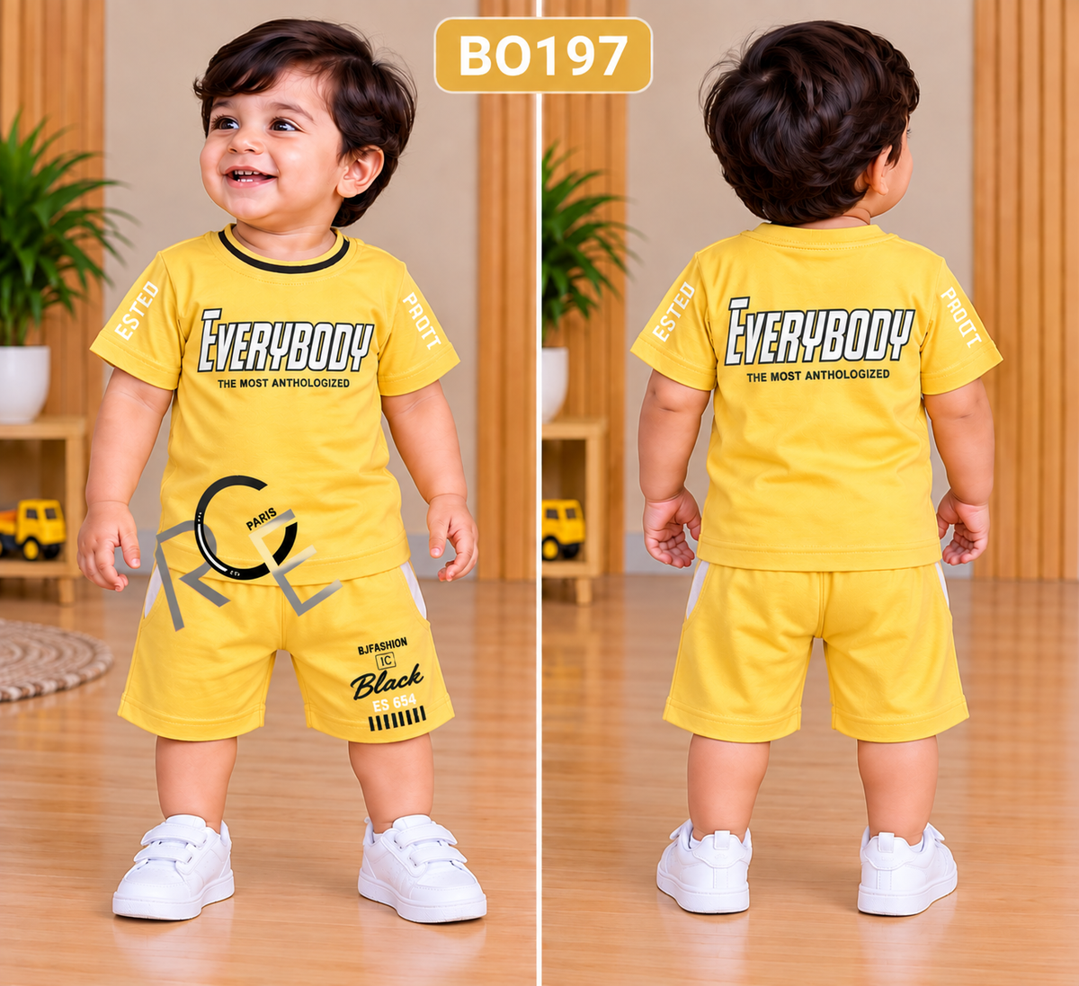 Boys Everybody Paris Graphic T-Shirt & Matching Shorts Set – BO197