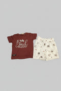 Kids  Summer T-Shirt & Printed Shorts 332