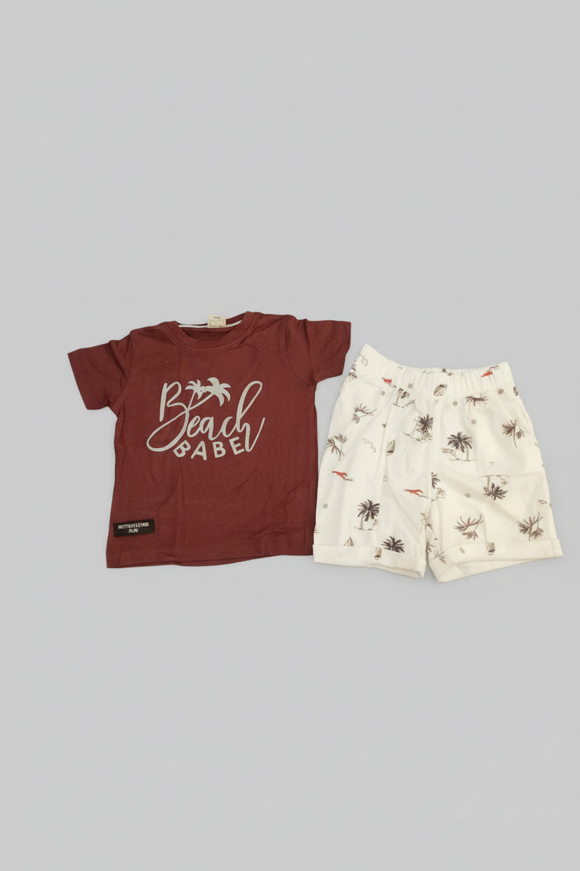 Kids  Summer T-Shirt & Printed Shorts 332