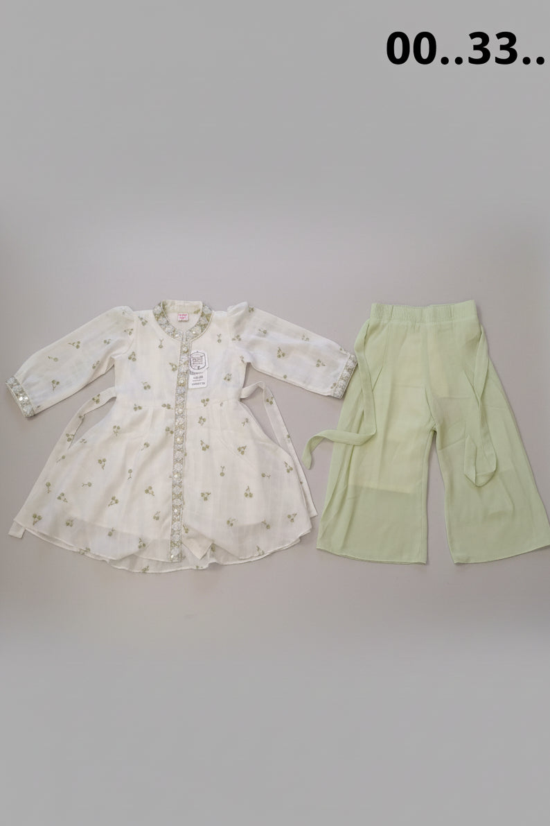 Girls Embroidered Floral Kurti Set (Assorted Colors) 33