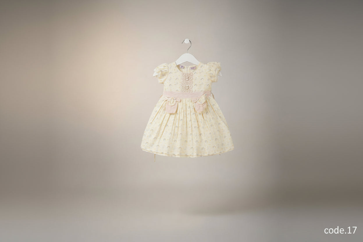 Girls Premium Floral Embroidered Party Frock 17