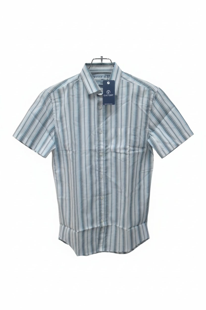 GATSBY Men's S/S Shirt_ Perry Ellis Cheak PR 4043