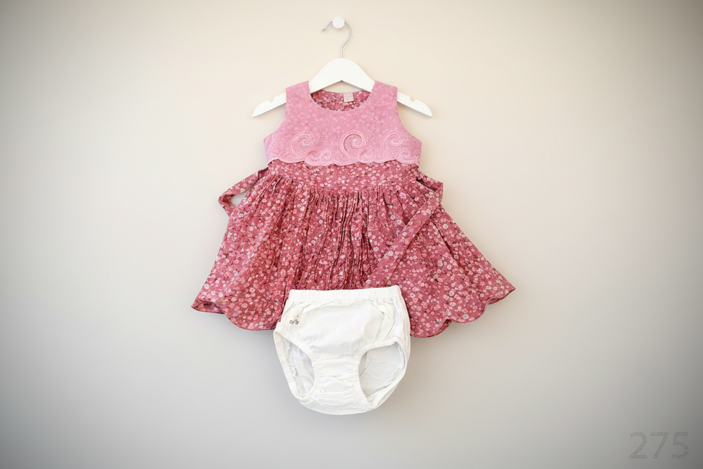 Baby Girls Floral Lace  Dress Set with Bloomers 275
