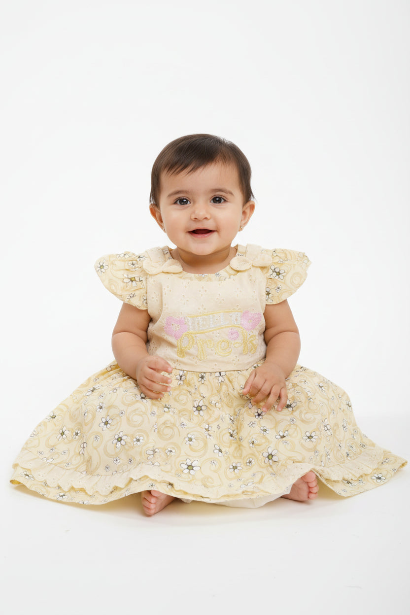 Girls Floral Dress Set with Bloomer 205