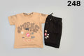 Boys Graphic T-Shirt with Black Jogger Pant Set 248