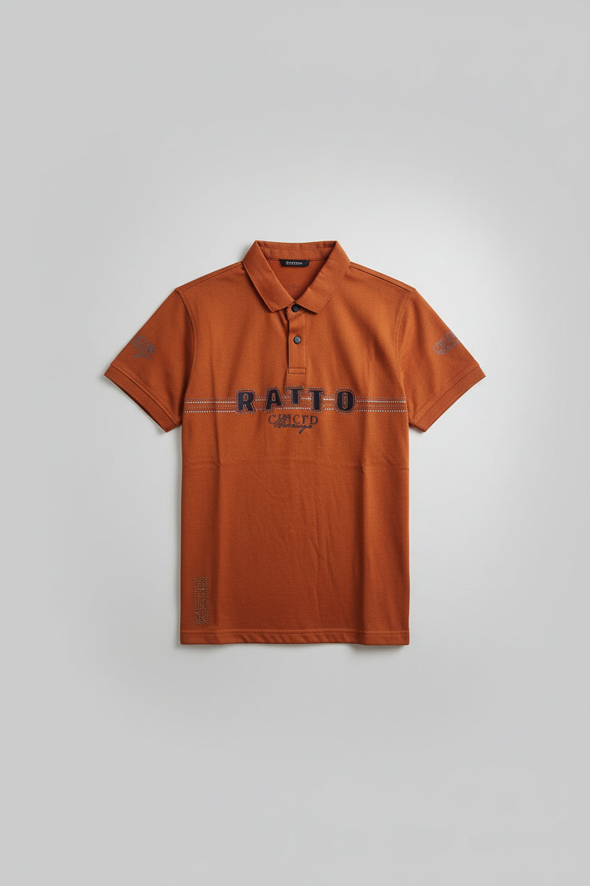 Premium Boys Rhinestone “RITO” Cotton Polo T-Shirt 304