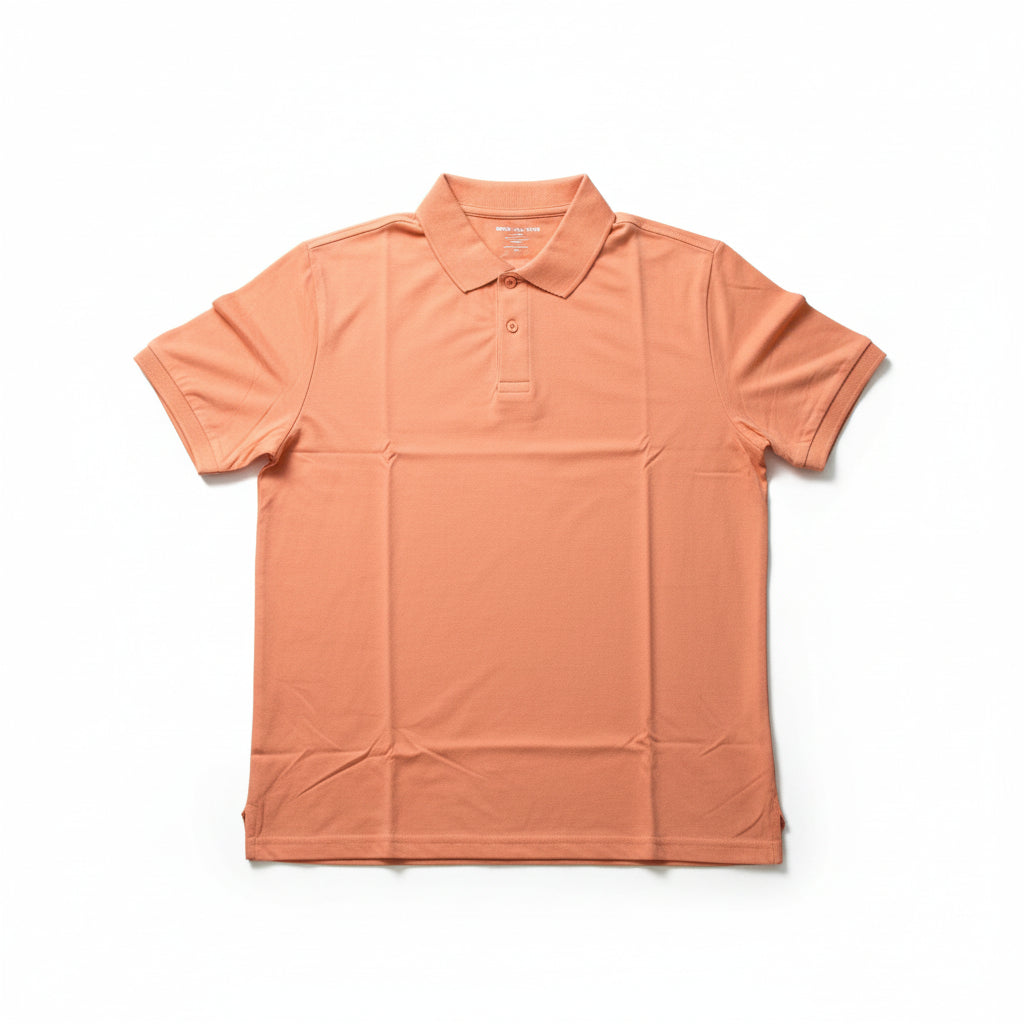 GATSBY Mens Polo T-shirt Peach Orange Poolbasics 4018