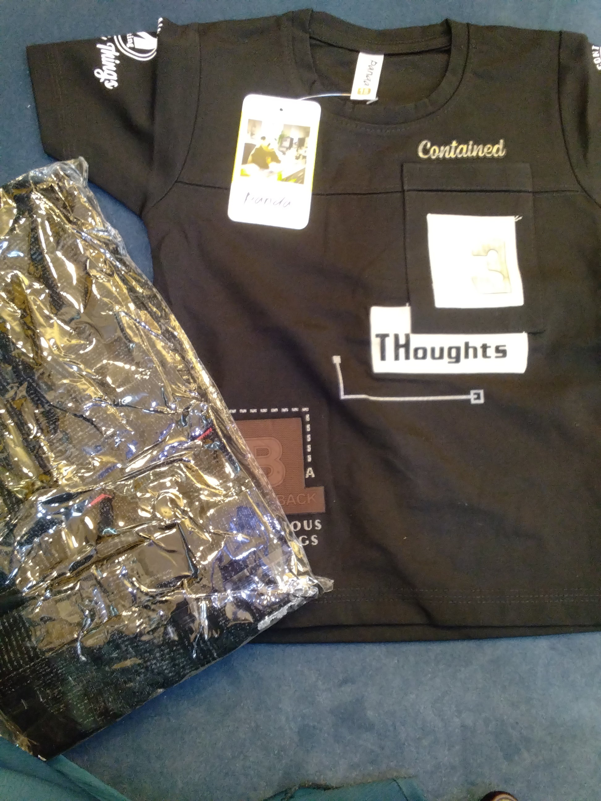 Kids Printed T-Shirt & Shorts Set – “Contained Thoughts” Design.262.