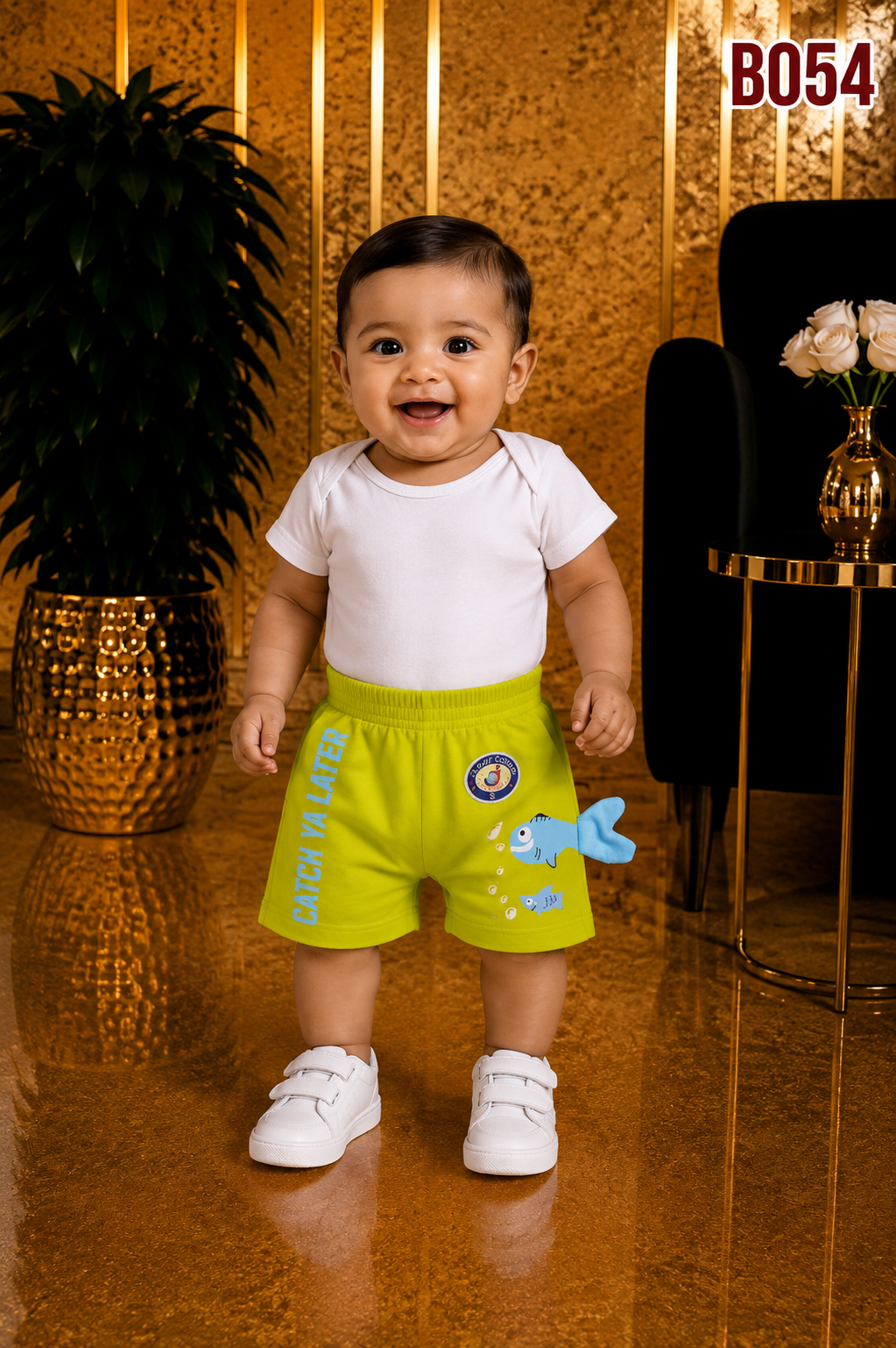 Baby Boys Printed Shorts-BO54