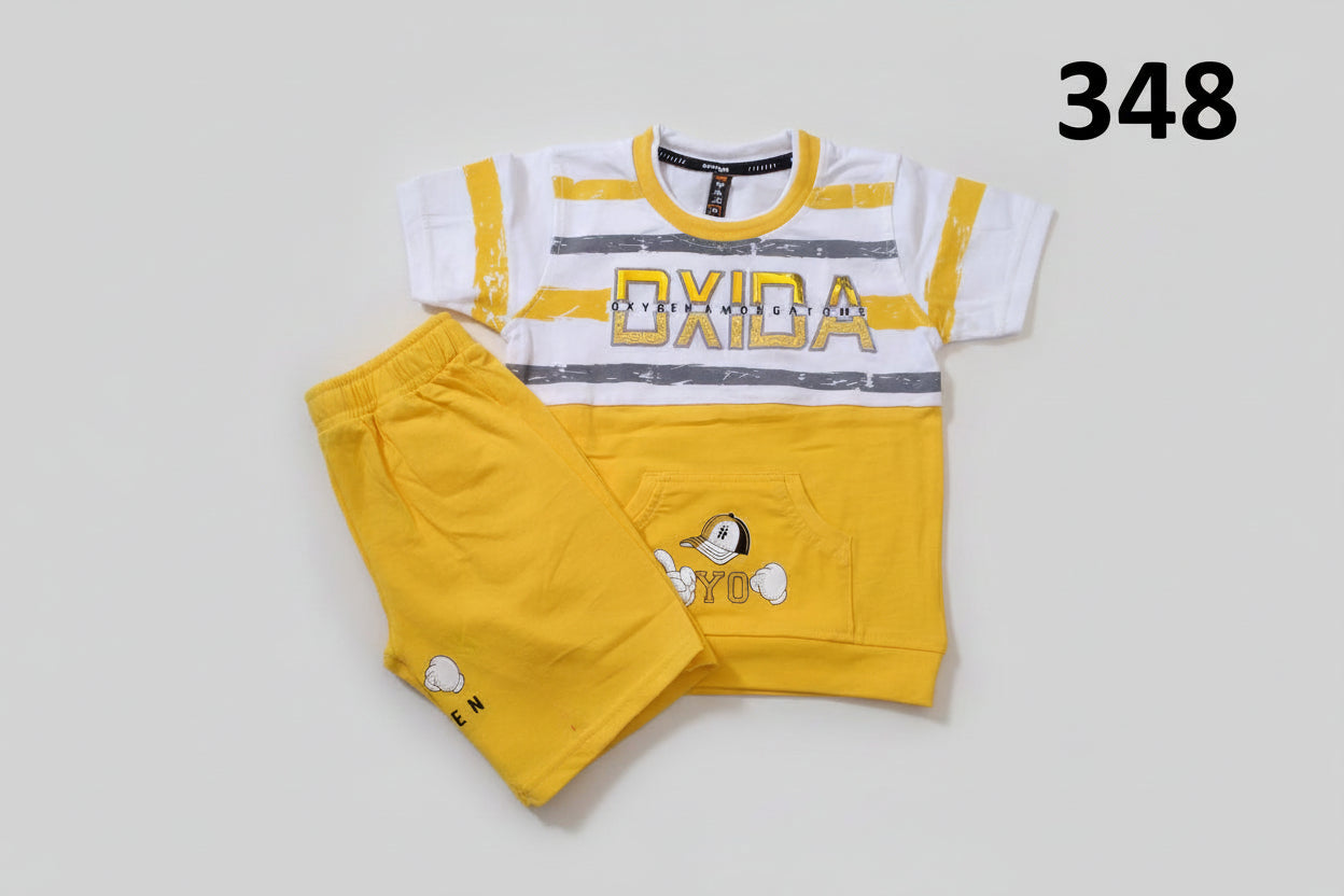 Boys Premium Printed T-Shirt & Shorts Set – OXYDA Edition.348