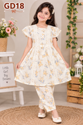 Girls Floral Lace Top & Pant Set-GD18