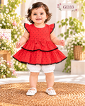 Baby Girls Print Frock & Pant Set – GD33