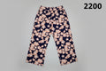 Girls Floral Printed Straight Plaju Pants 2200