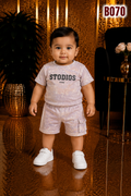Boys Washed Cargo T-Shirt & Shorts Set-BO70