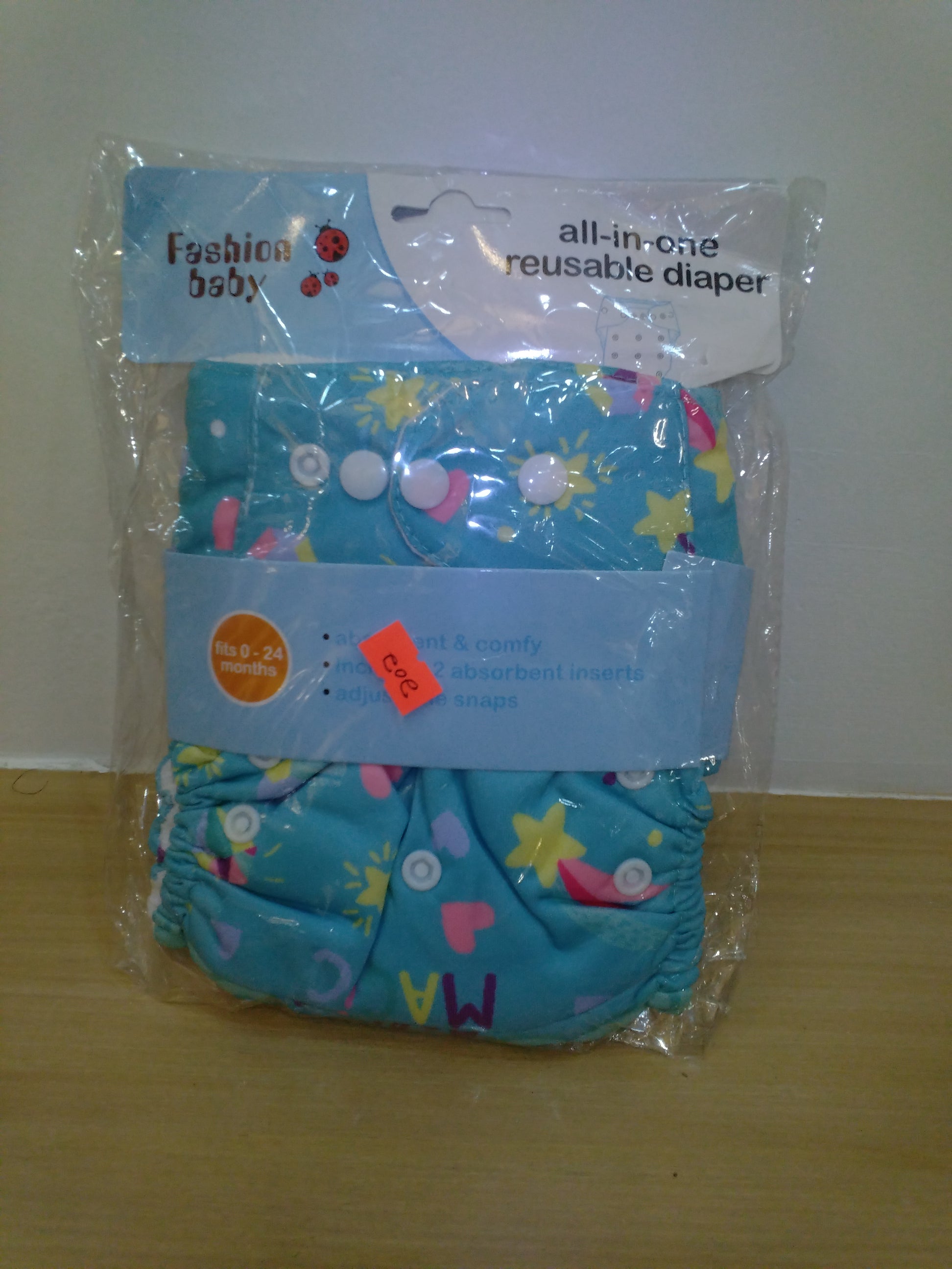 Fashion Baby All-in-One Reusable Cloth Diaper (0–24 Months)