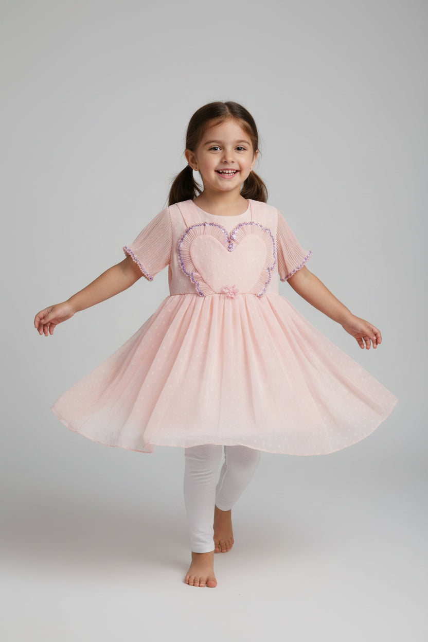 Baby Girls Net Frock Set with Bloomers 201