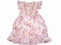 Girls Floral Printed Short Sleeve Party Frock A72