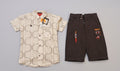 Boys Summer Casual Printed Shirt & Cotton Pant Set 409