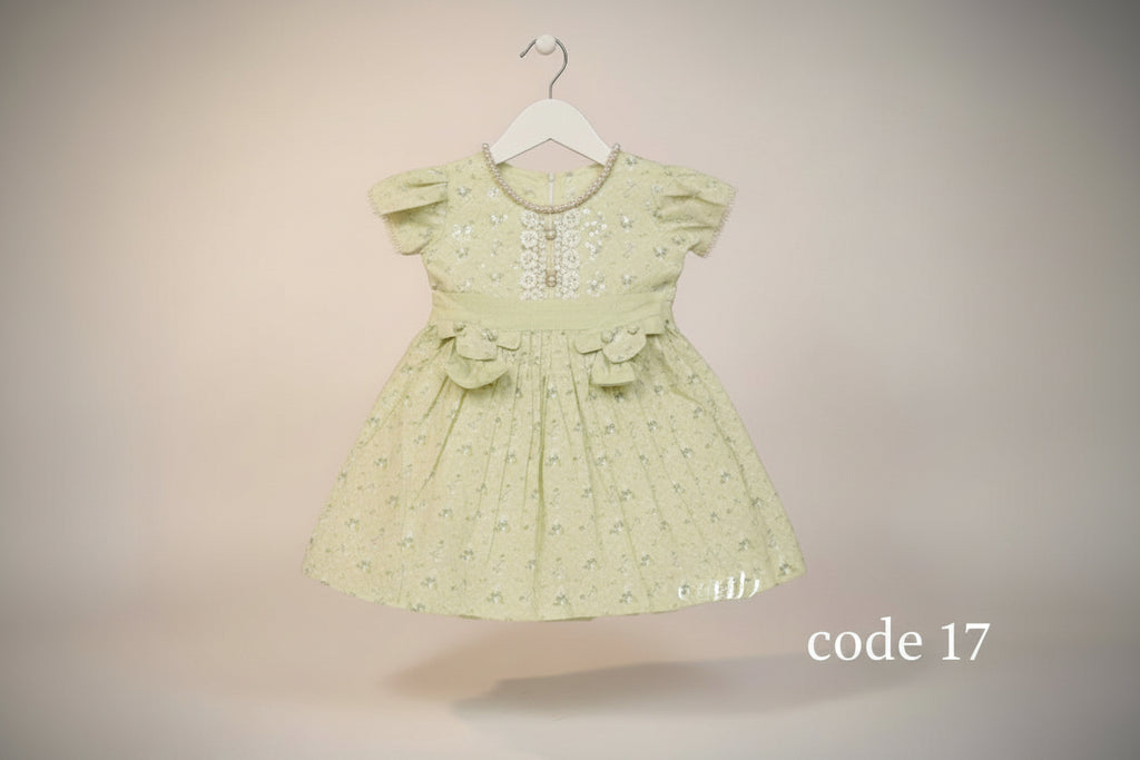 Girls Premium Floral Embroidered Party Frock 17