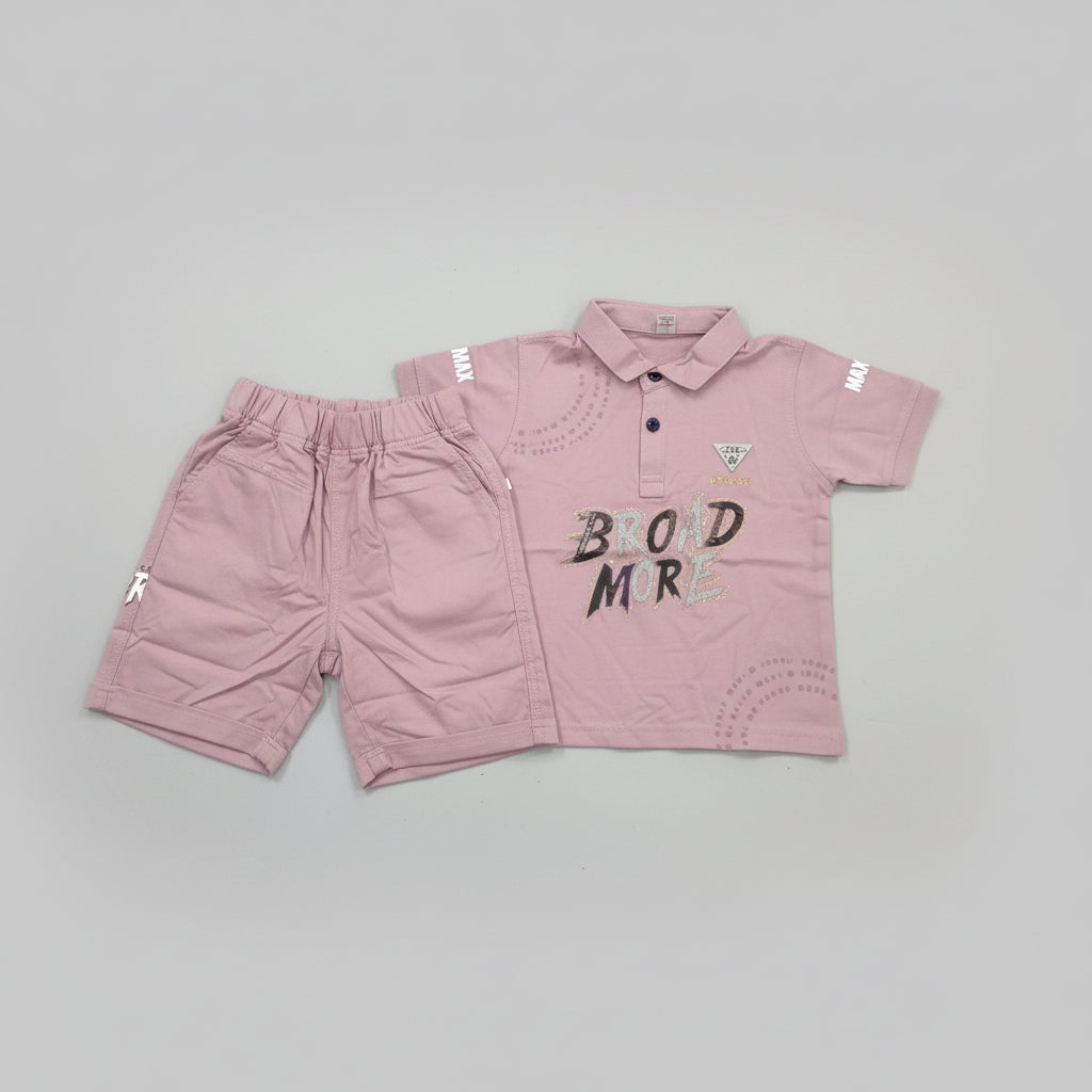 Baby Boys “Broad More” Polo T-Shirt & Shorts Set 265