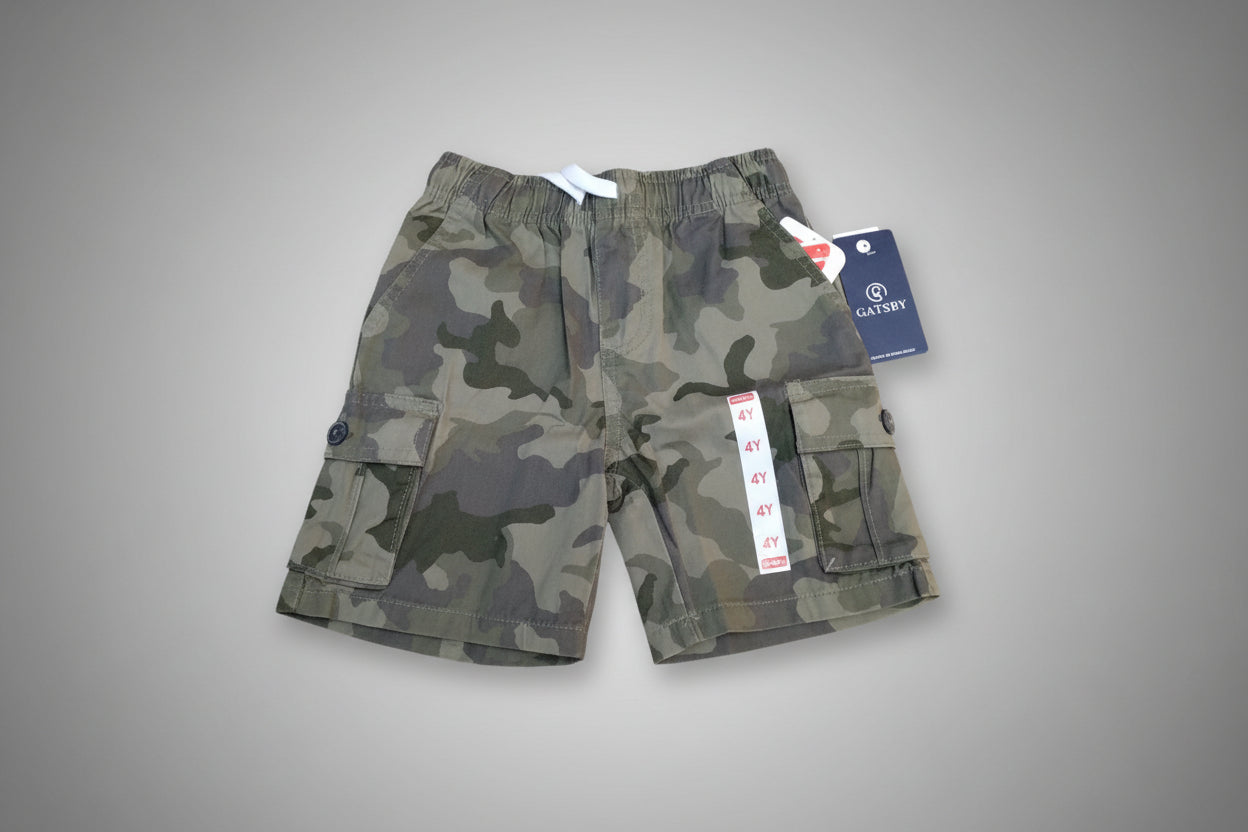 GATSBY Boys Short Pant_Baby Hug TM_Camouflage Olive Green 5006
