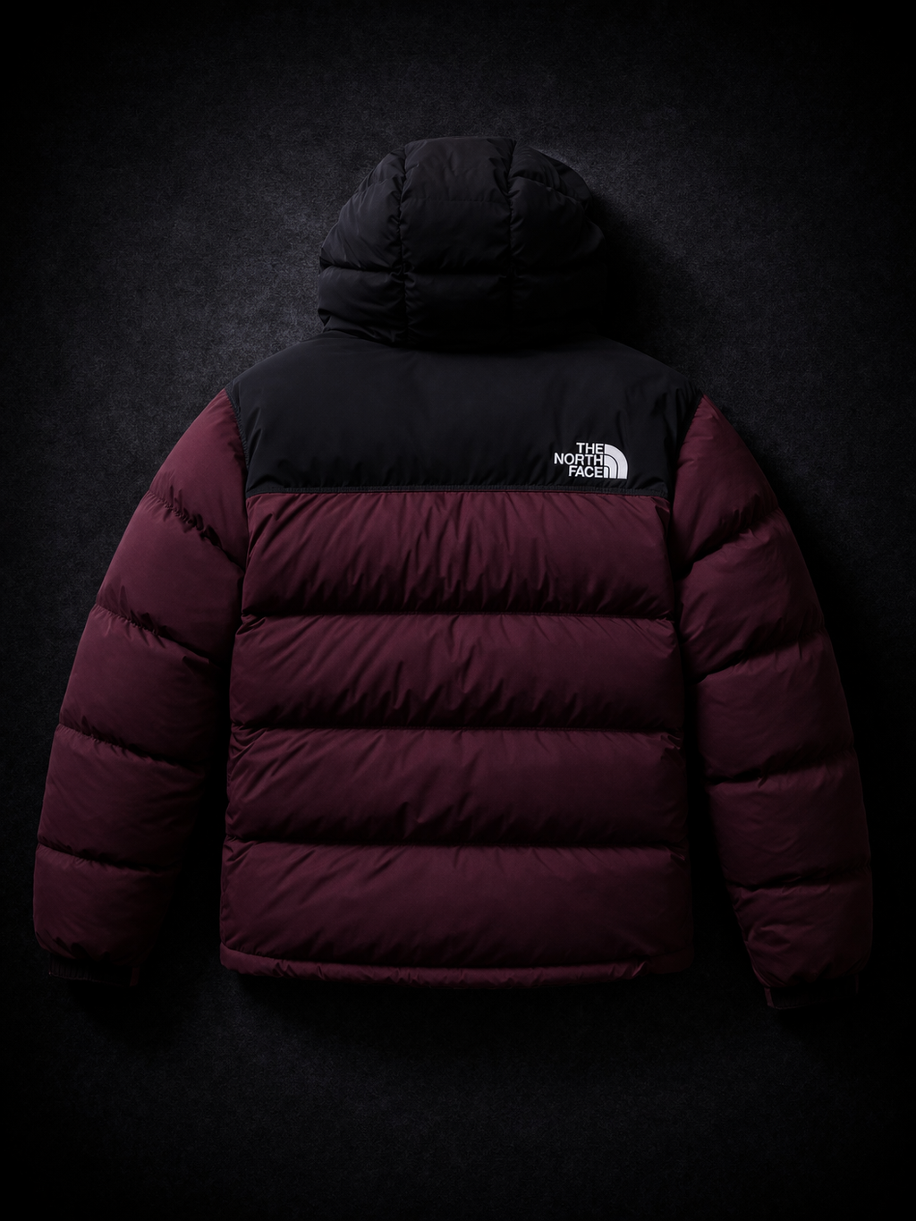 Mens Premium Hooded Puffer Jacket Deep Maroon