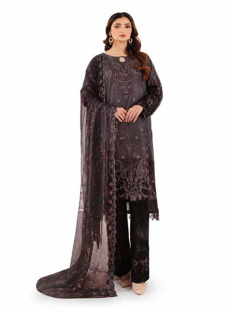 Luxury Digital Printed Lawn Three Piece Set -C189
