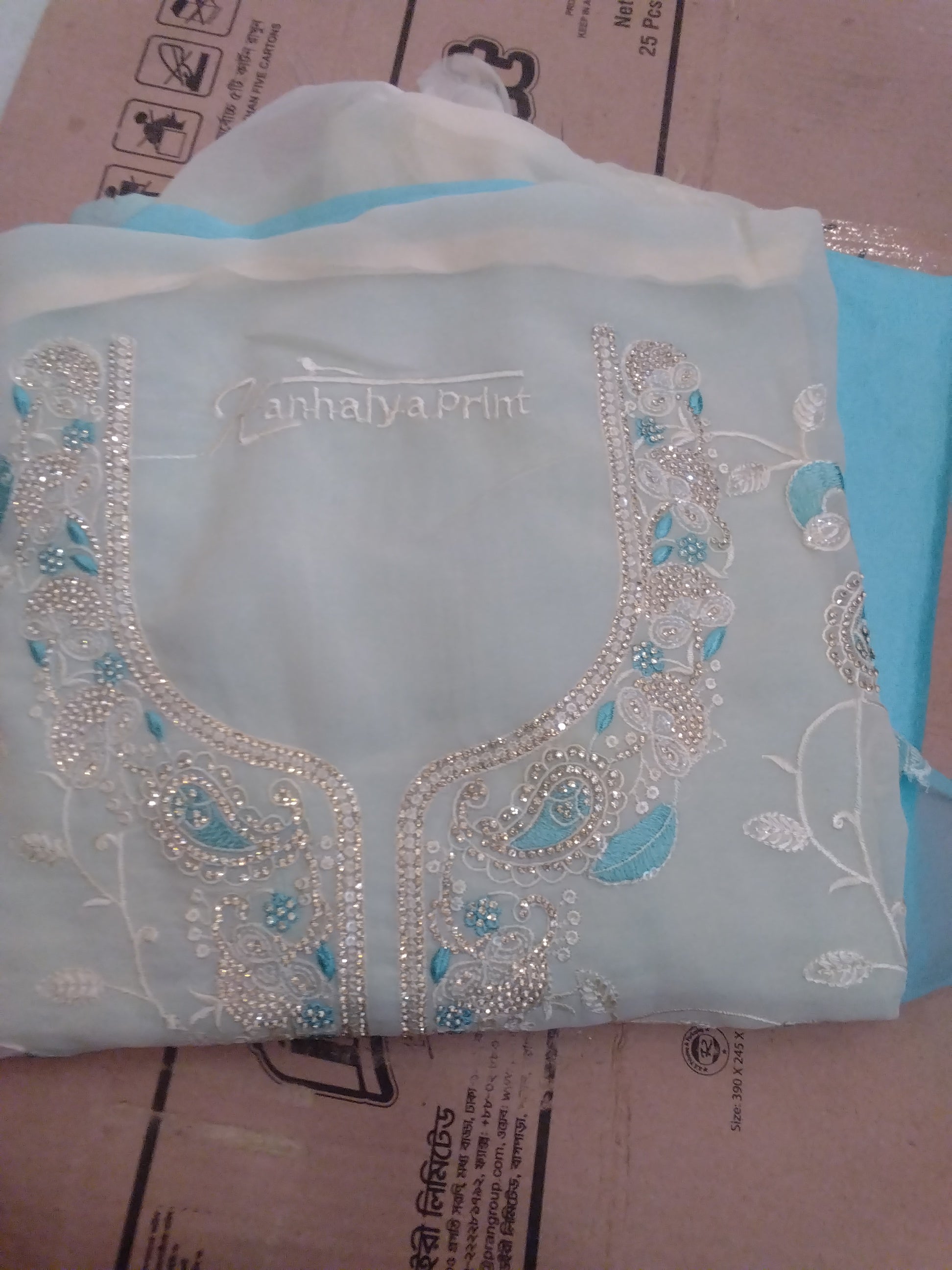 Premium Embroidered Chiffon Salwar Kameez Set — Elegant Multi-Color Collection 003