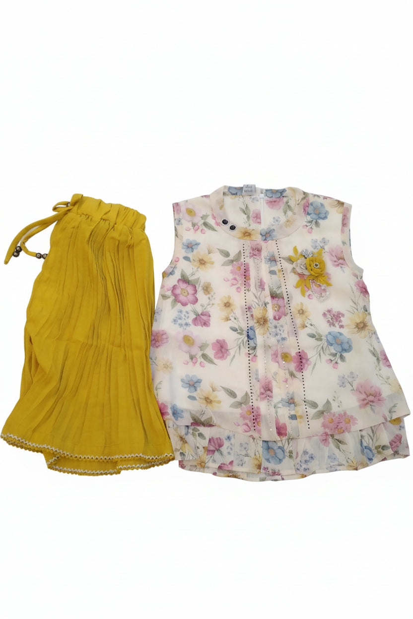 Girls Floral Printed Top & Palazzo Set 147
