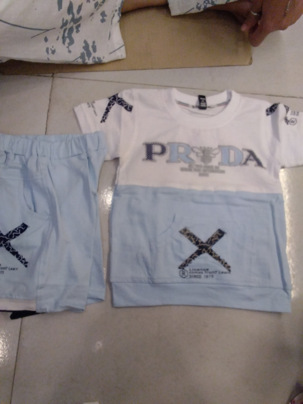 Kids PRDA Style Colorblock T-Shirt & Shorts Set 347
