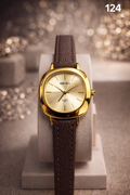 LW 124 MRUIKA Elegant Gold Case Watch