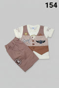 Baby Boy Stylish Vest T-Shirt & Shorts Set 154