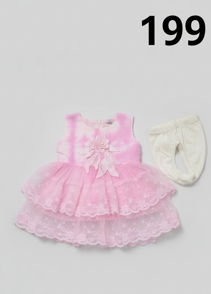 Girls Party Dress Set with Bloomers 199